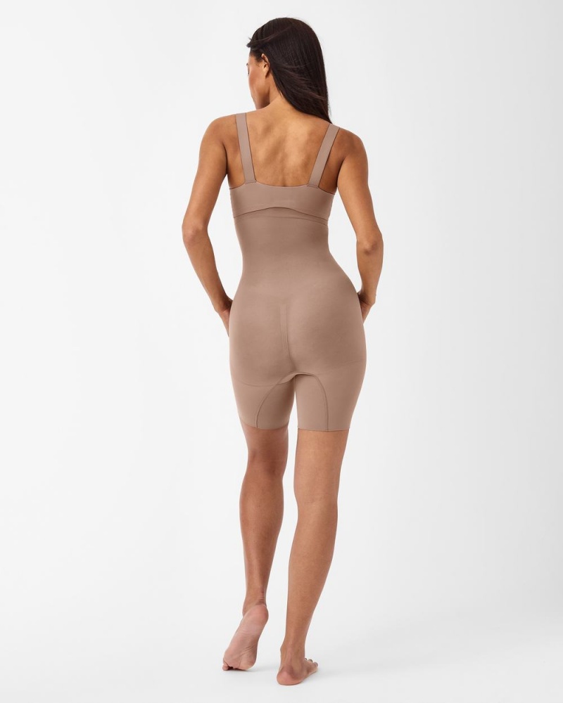 Spanx Higher Power Shorts Cafe Au Lait | 07684-OEJQ