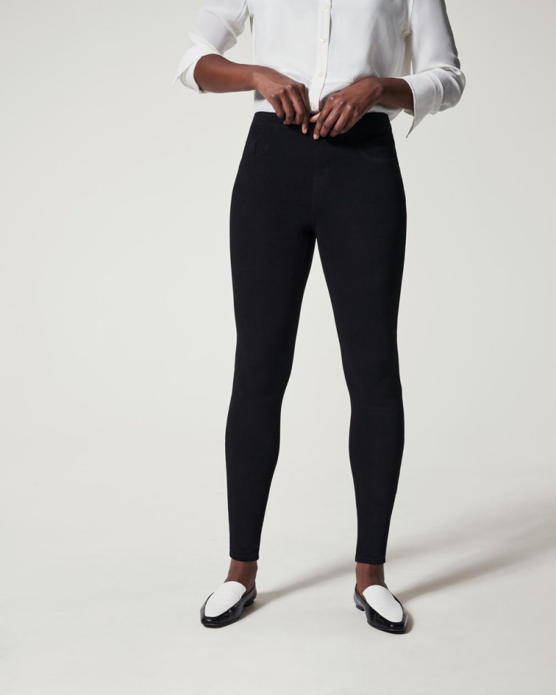 Spanx Jean-ish® Ankle Leggings Black | 05942-GEHS