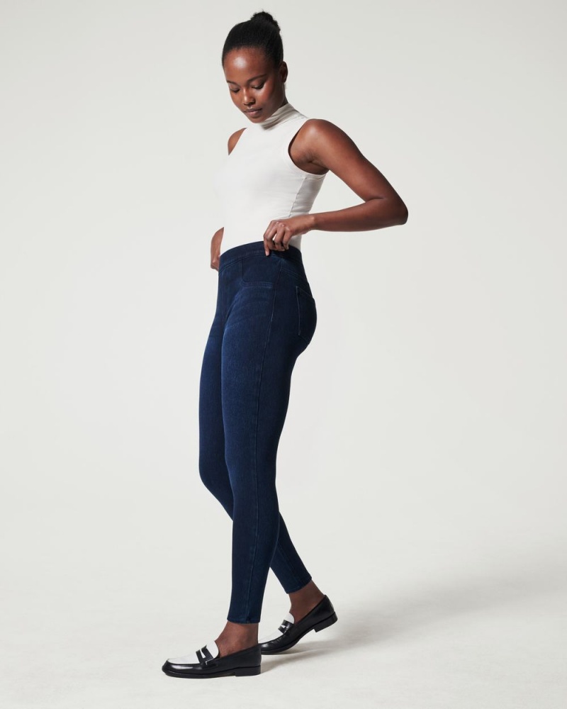 Spanx Jean-ish® Ankle Leggings Navy | 40386-BNSZ