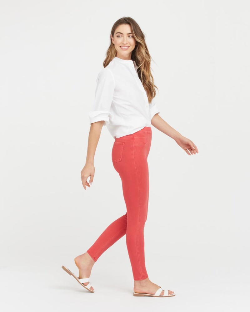 Spanx Jean-ish® Ankle Leggings Red | 62459-OSBG