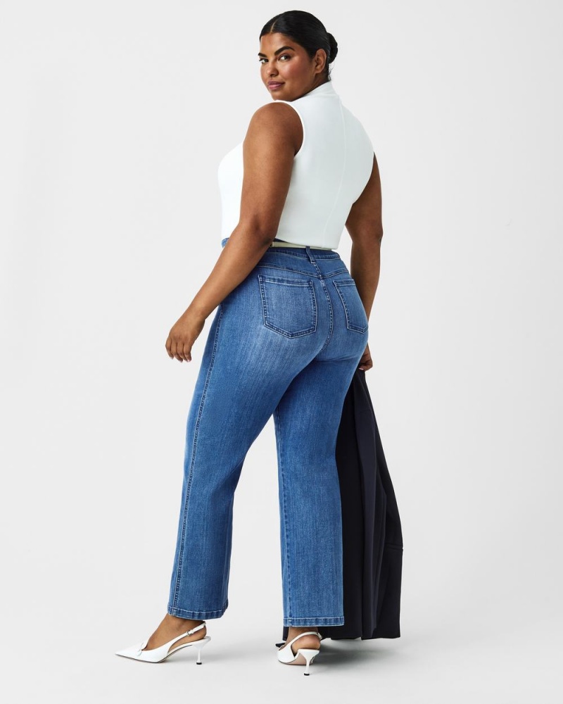 Spanx Kick Flare Jeans Indigo | 76153-QEXS