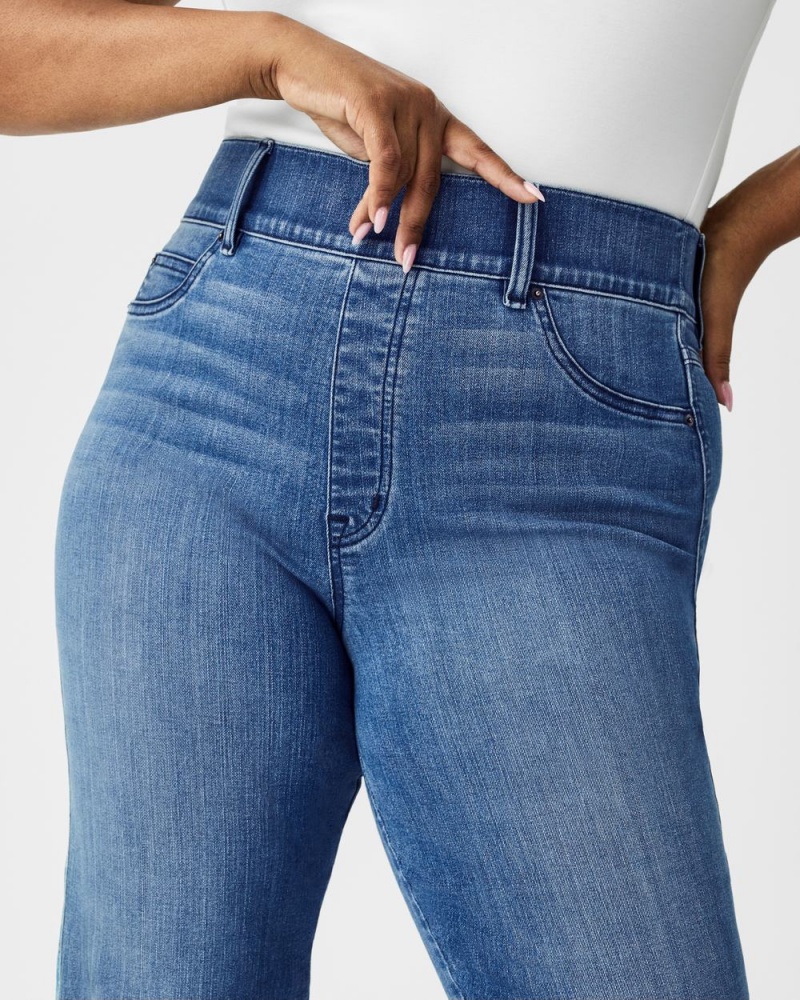 Spanx Kick Flare Jeans Indigo | 76153-QEXS