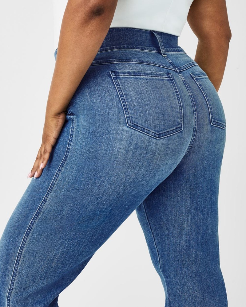 Spanx Kick Flare Jeans Indigo | 76153-QEXS