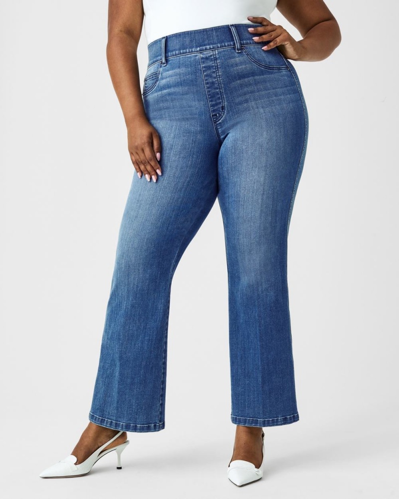 Spanx Kick Flare Jeans Indigo | 76153-QEXS