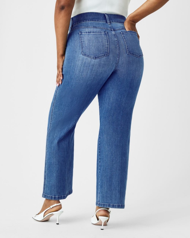 Spanx Kick Flare Jeans Indigo | 76153-QEXS