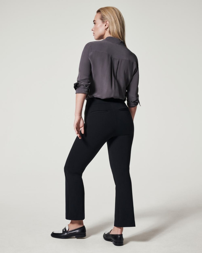 Spanx Low Maintenance Silk Button Down Tops Deep Grey | 58472-QGRA