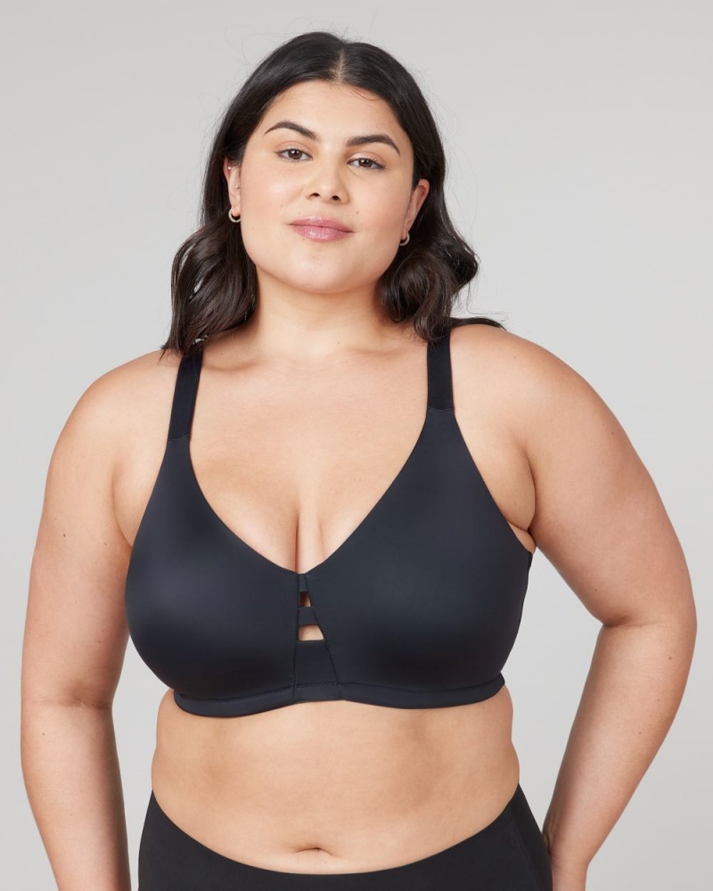 Spanx Low Profile Wireless Minimizer Bras Black | 74203-BMEW