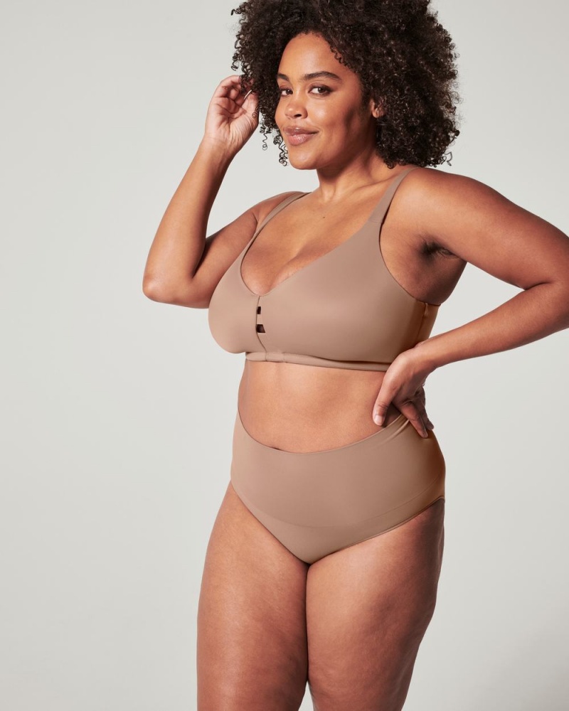 Spanx Low Profile Wireless Minimizer Bras Cafe Au Lait | 34167-LJDS