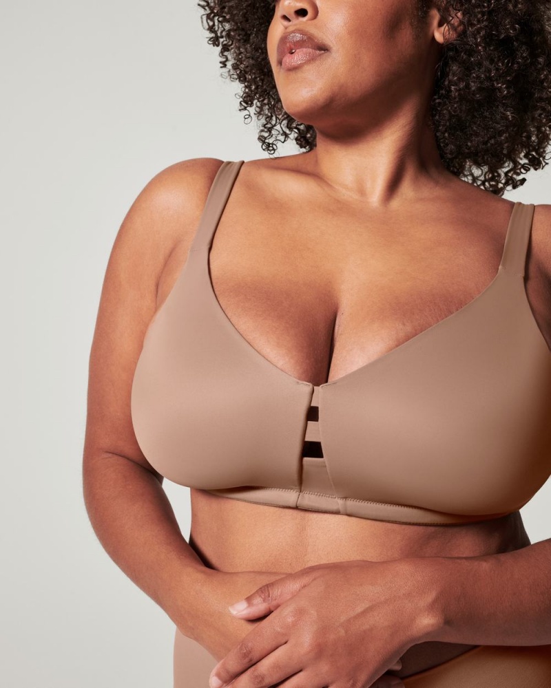 Spanx Low Profile Wireless Minimizer Bras Cafe Au Lait | 34167-LJDS