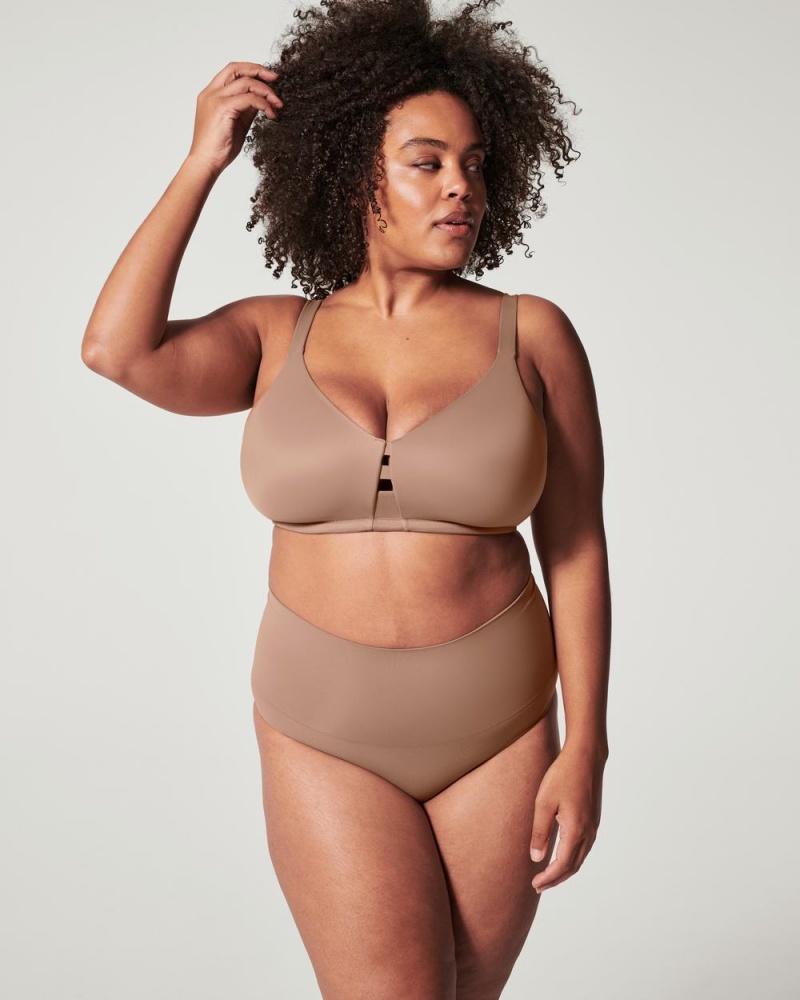 Spanx Low Profile Wireless Minimizer Bras Cafe Au Lait | 34167-LJDS