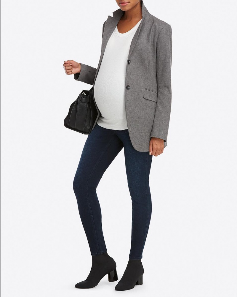 Spanx Mama Ankle Jean-ish® Leggings Navy | 58602-NKBW