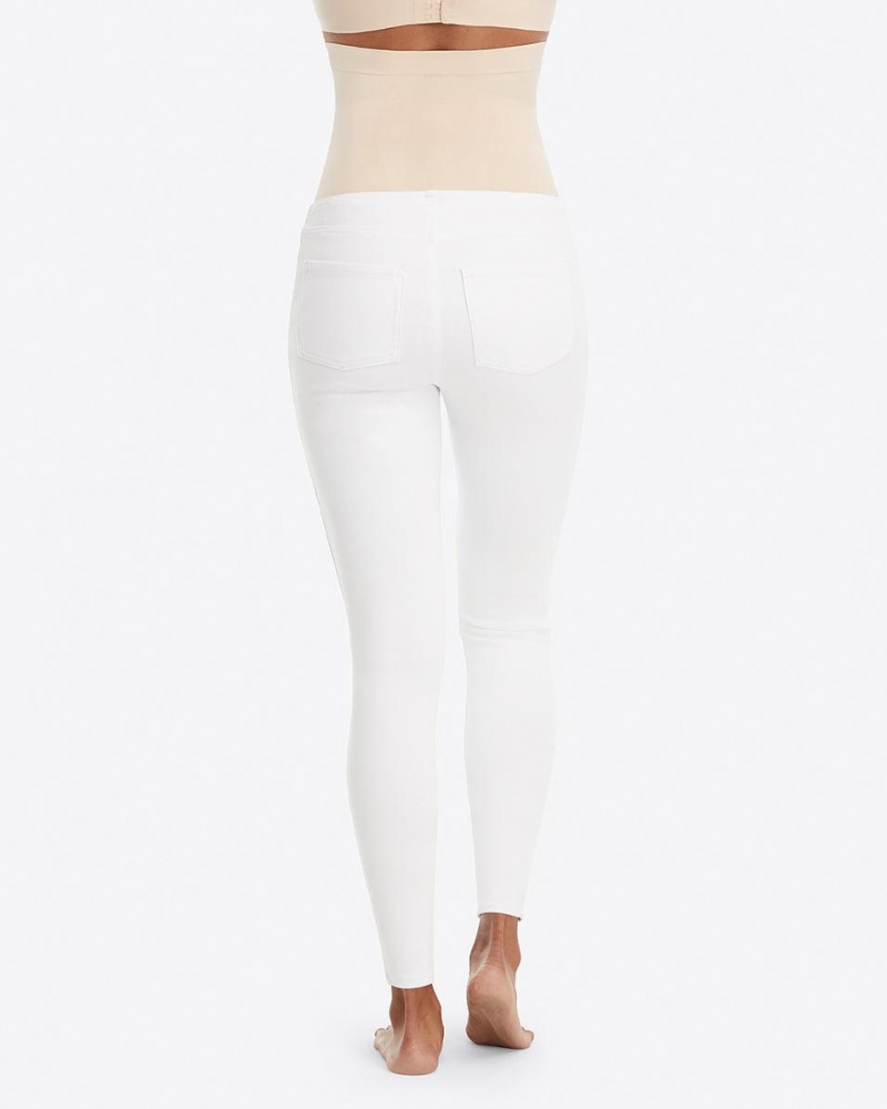 Spanx Mama Ankle Jean-ish® Leggings White | 62379-FALI