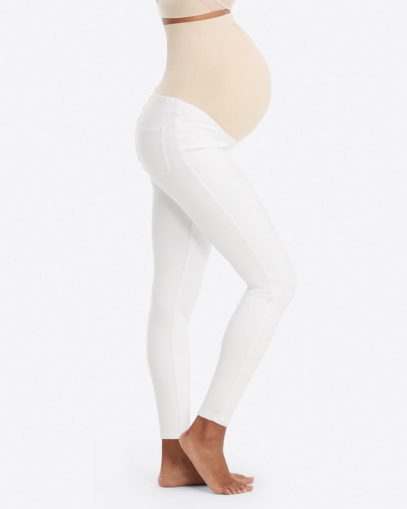 Spanx Mama Ankle Jean-ish® Leggings White | 62379-FALI