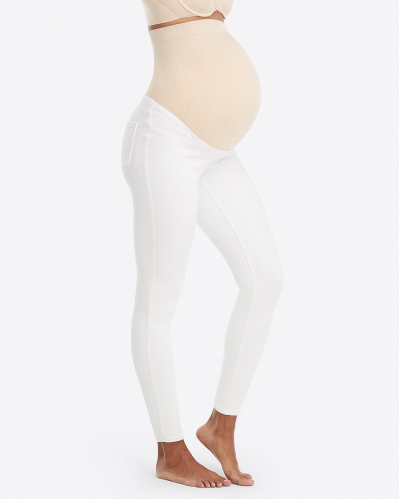 Spanx Mama Ankle Jean-ish® Leggings White | 62379-FALI