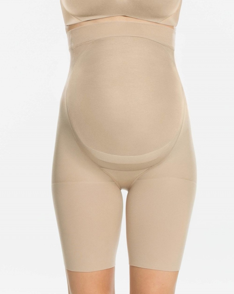 Spanx Mama Shorts Beige | 75430-EBCD