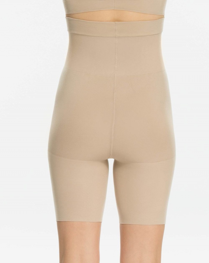 Spanx Mama Shorts Beige | 75430-EBCD