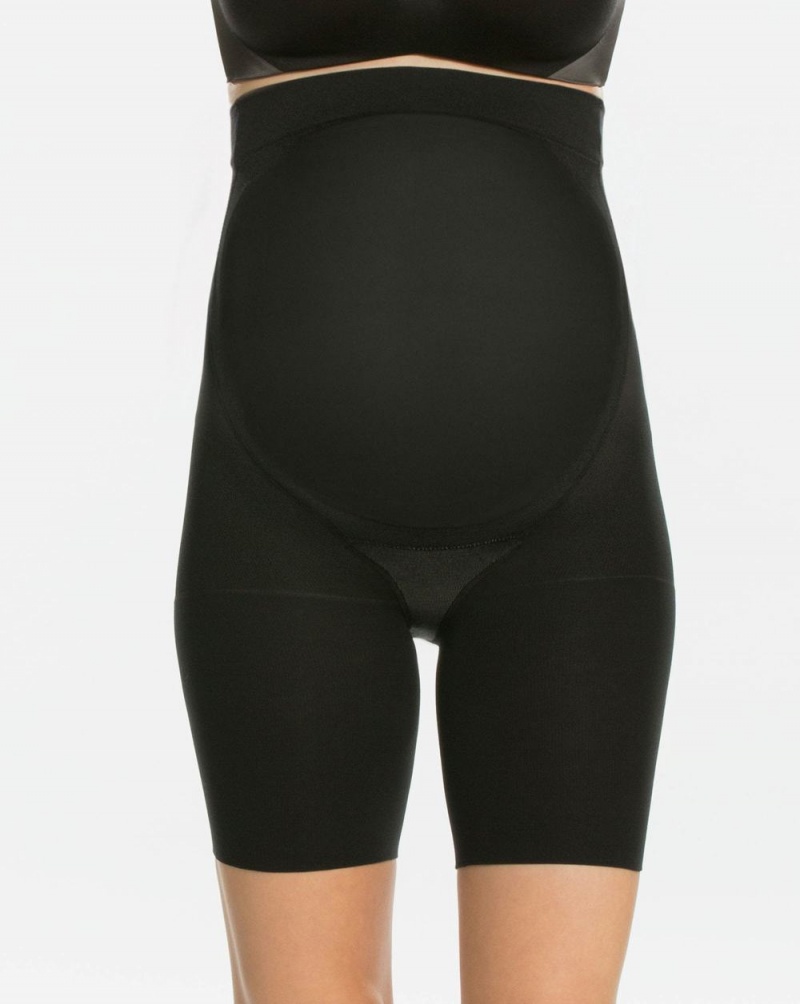 Spanx Mama Shorts Black | 30892-FUVP