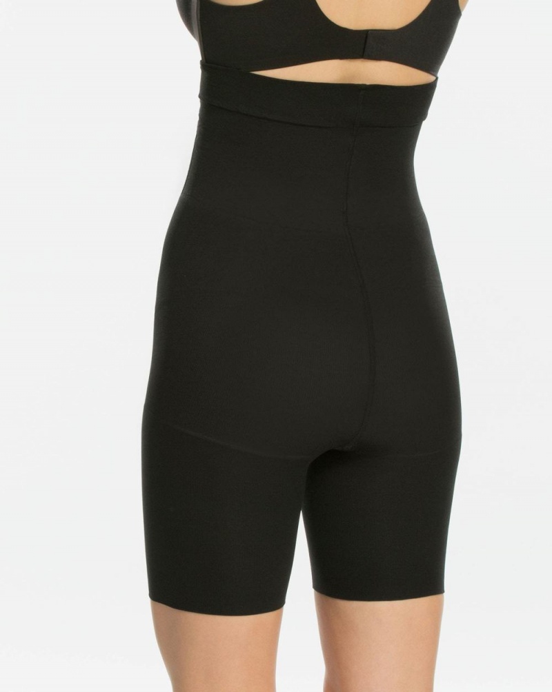 Spanx Mama Shorts Black | 30892-FUVP