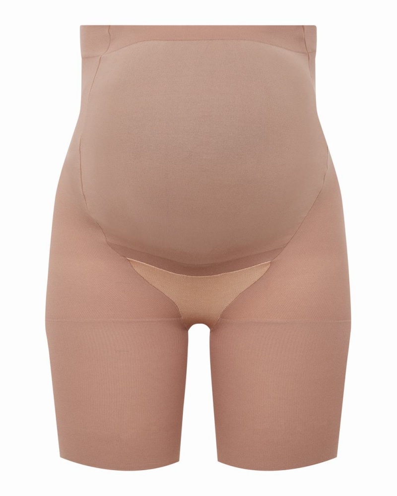 Spanx Mama Shorts Cafe Au Lait | 73564-RTGF