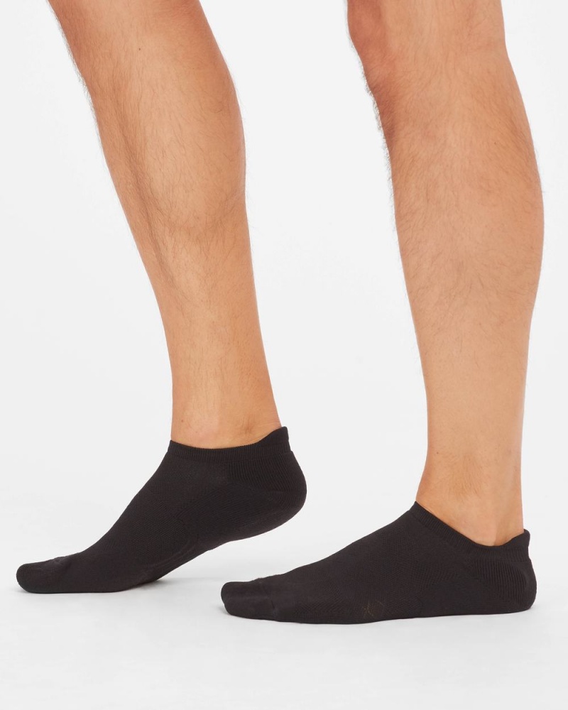 Spanx Mens Ankle Socks Black | 57406-MBKP