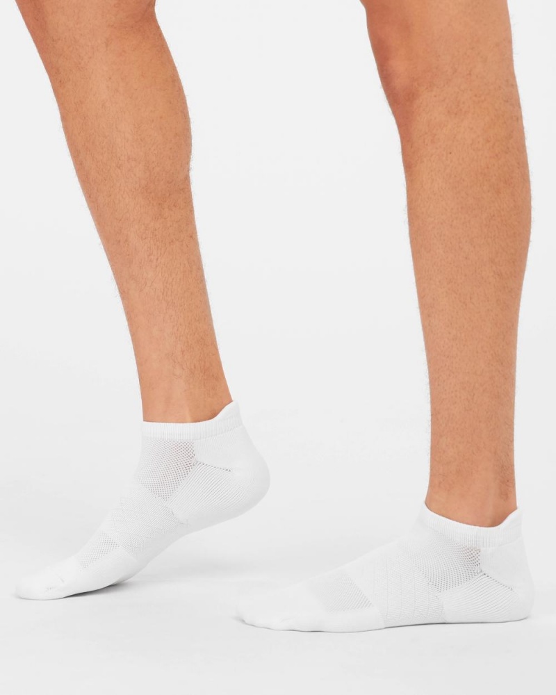 Spanx Mens Ankle Socks White | 47619-CTXU