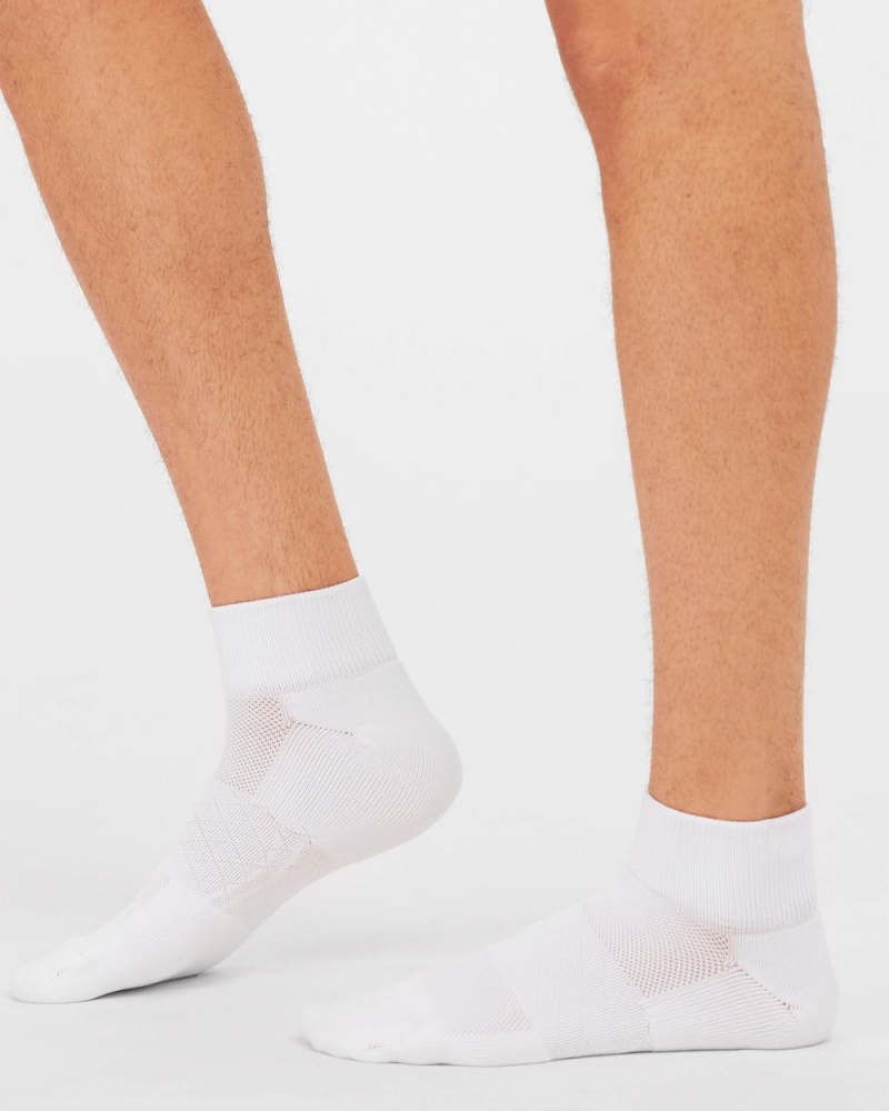 Spanx Mens Crew Socks White | 54081-HWGD