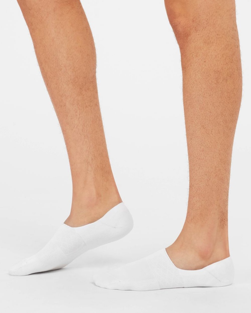 Spanx Mens No-Show Socks White | 06871-OMHT