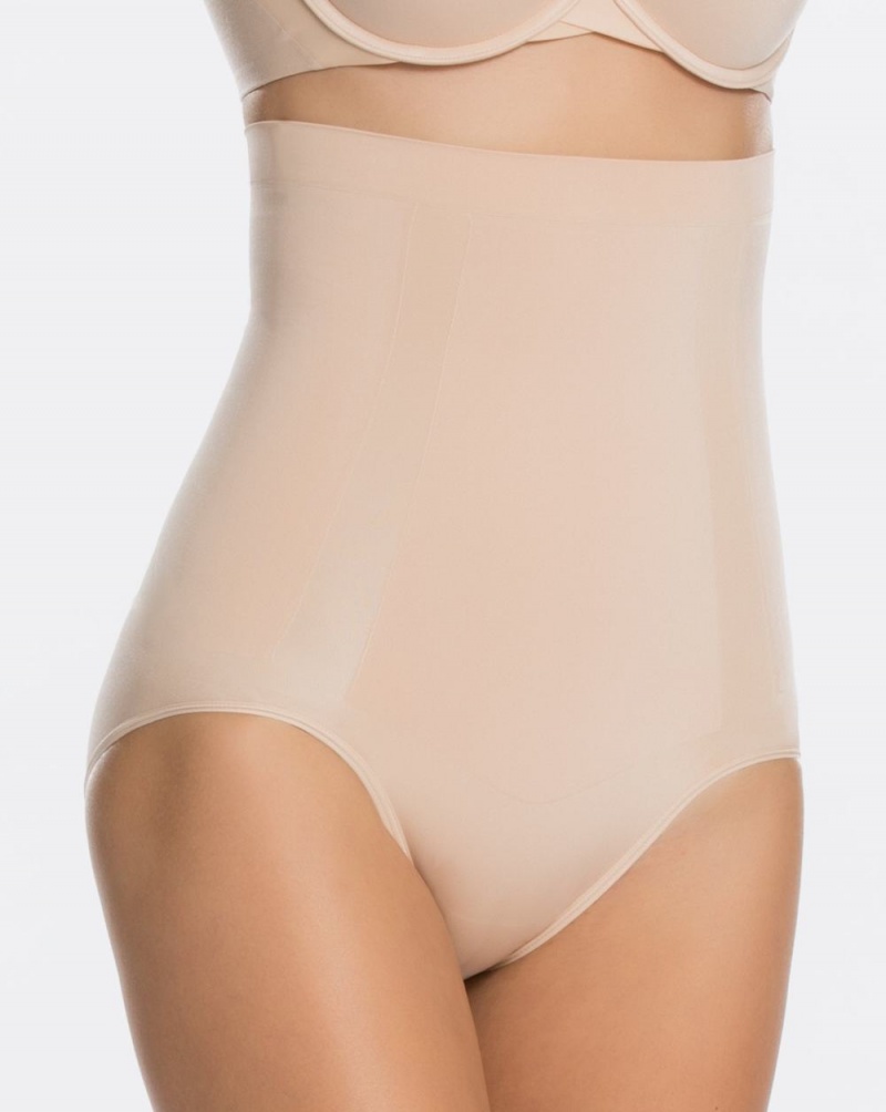 Spanx OnCore High-Waisted Panties Beige | 09268-KAMY