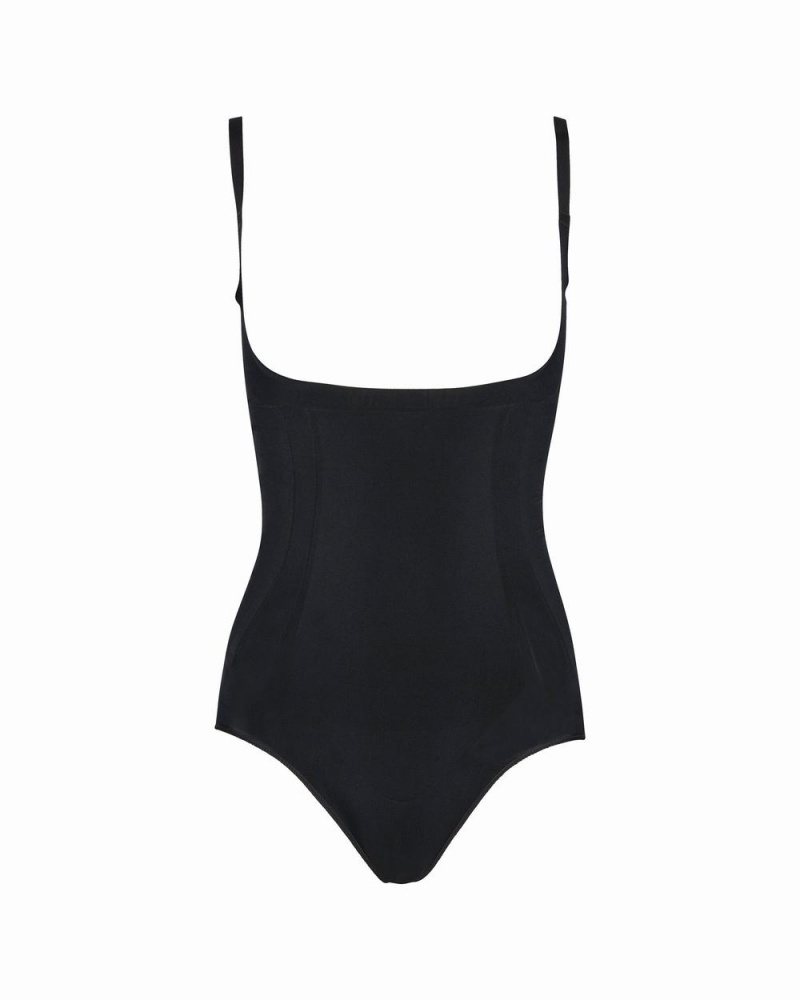 Spanx OnCore Open-Bust Panty Bodysuits Black | 51907-FOMS