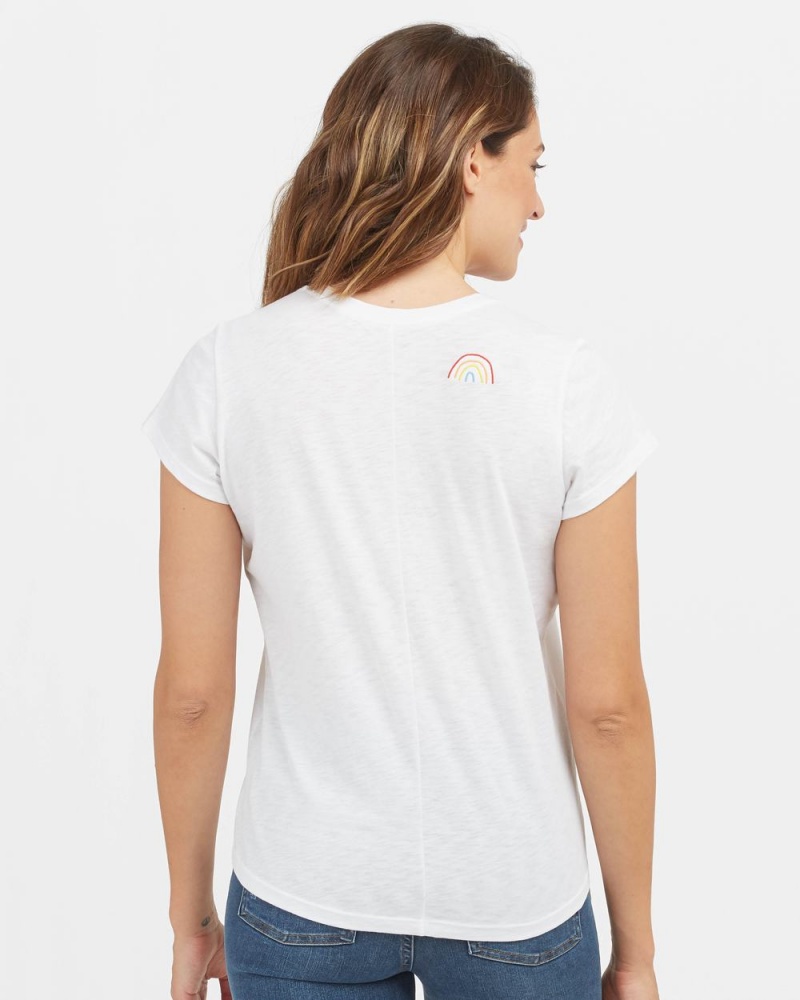 Spanx Pima Cotton Embroidered Graphic T-Shirts Multicolor | 06249-JAFK