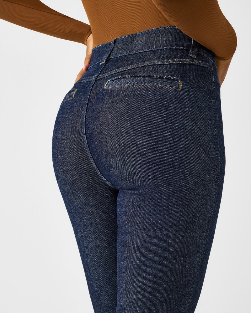 Spanx Pintuck Flare Jeans Indigo | 12940-VJIA