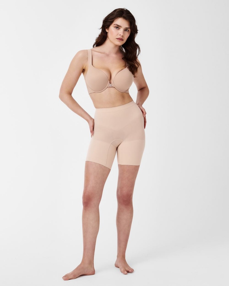 Spanx Power Shorts Beige | 69510-LVXM