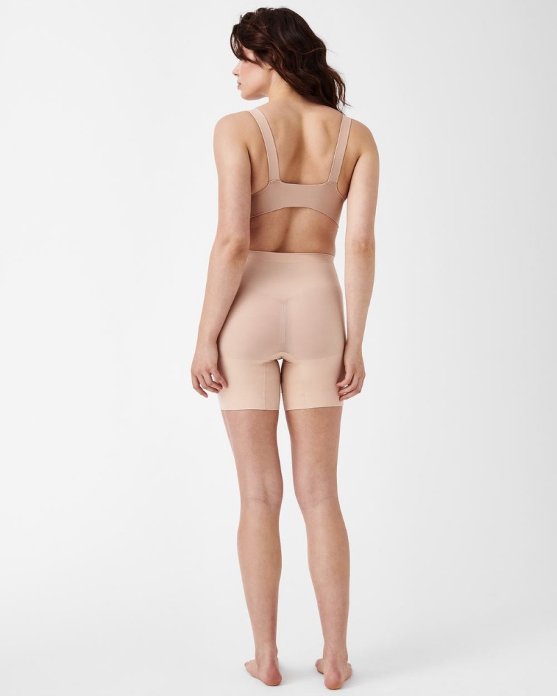 Spanx Power Shorts Beige | 69510-LVXM