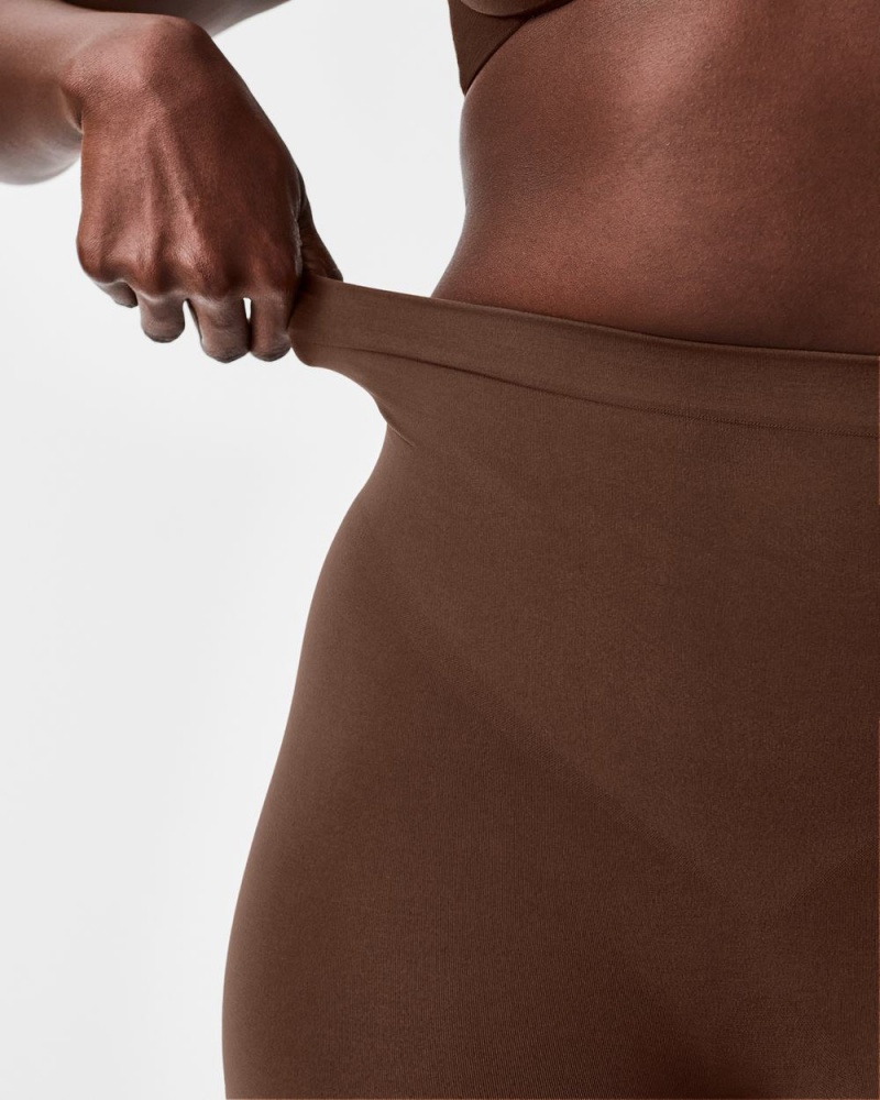 Spanx Power Shorts Brown | 73658-SFZV