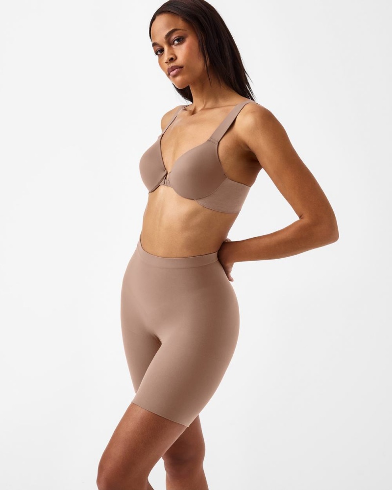 Spanx Power Shorts Cafe Au Lait | 04891-RPGU