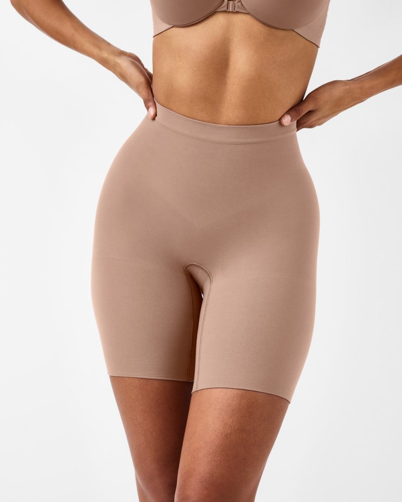 Spanx Power Shorts Cafe Au Lait | 04891-RPGU