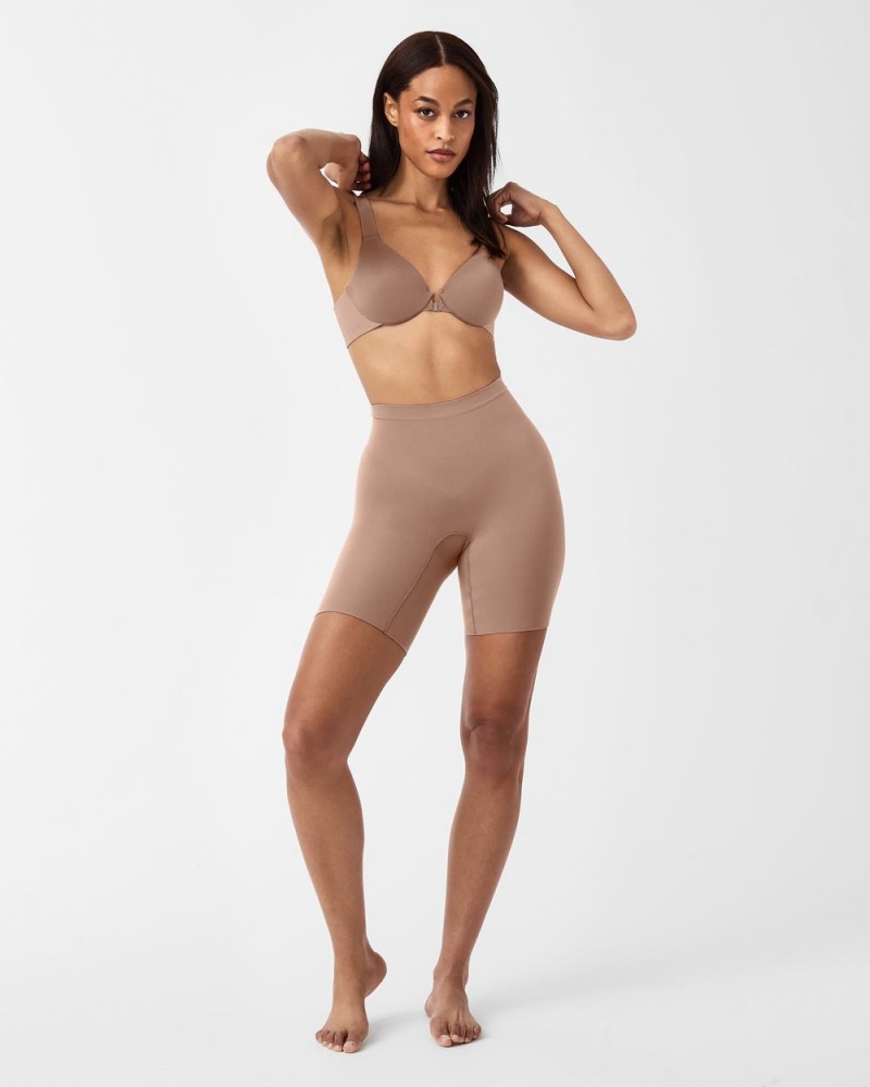 Spanx Power Shorts Cafe Au Lait | 04891-RPGU