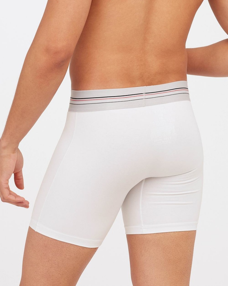 Spanx Sculpt Cotton Boxer Briefs White | 32971-UCYS