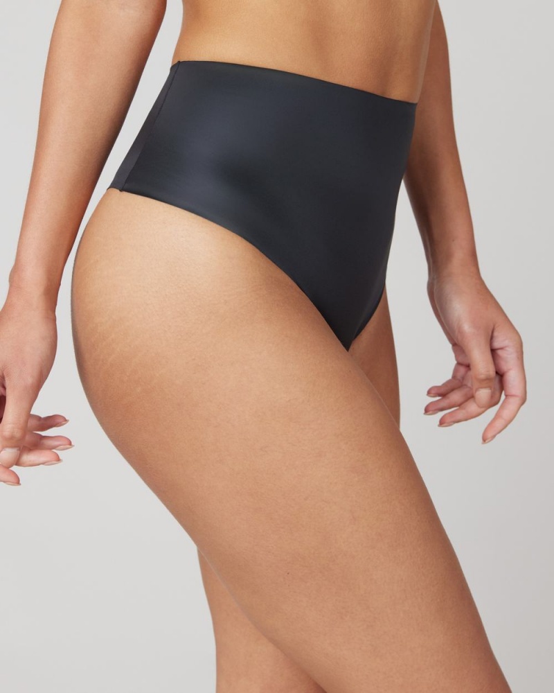 Spanx Shaping Satin Panties Black | 13564-JIOL