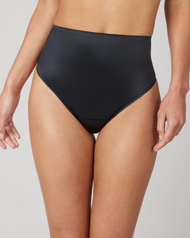 Spanx Shaping Satin Panties Black | 13564-JIOL