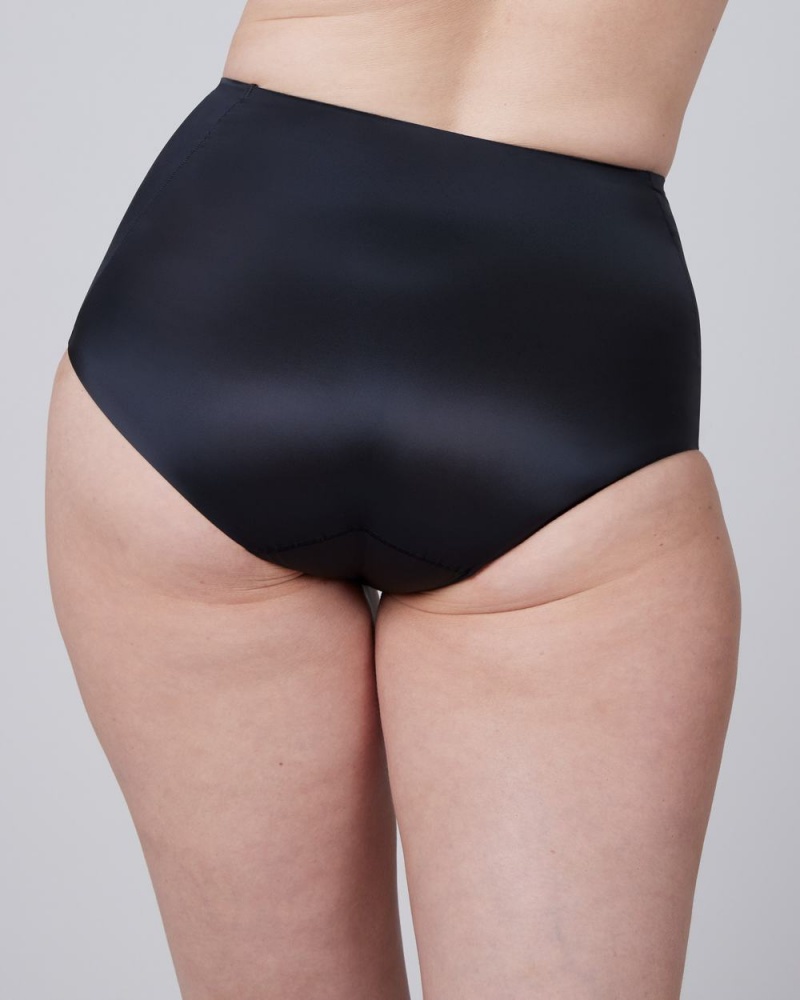 Spanx Shaping Satin Panties Black | 21573-IUWE