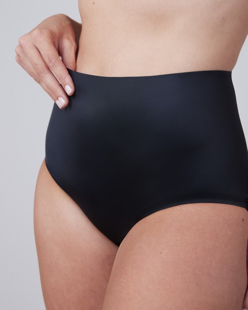 Spanx Shaping Satin Panties Black | 21573-IUWE