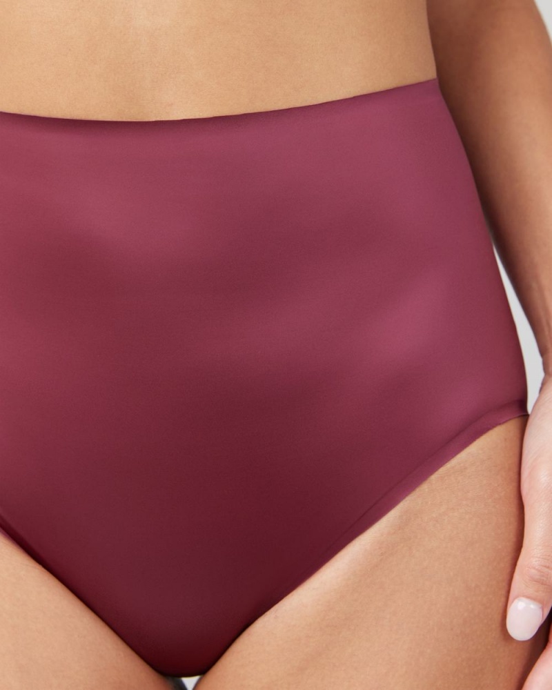 Spanx Shaping Satin Panties Burgundy | 93521-IYUL