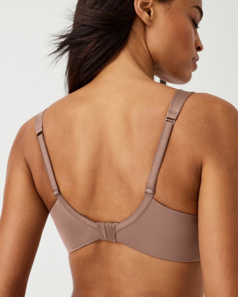 Spanx Shaping Satin Unlined Full Coverage Bras Cafe Au Lait | 91480-BKTQ