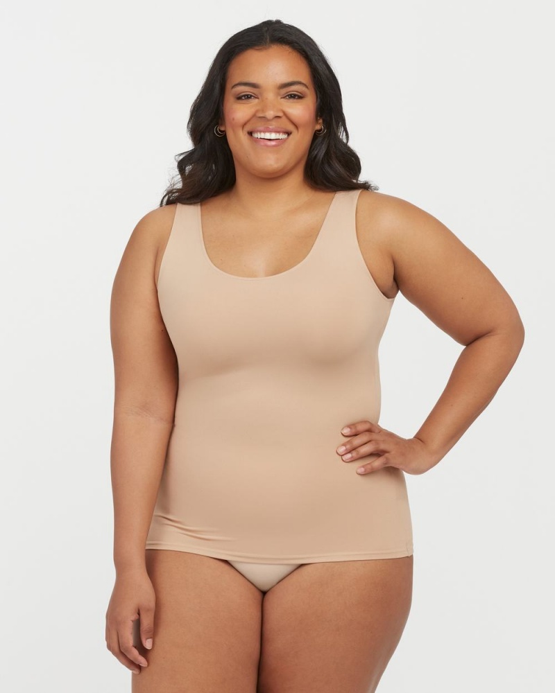 Spanx Socialight Tank Top Beige | 53092-PUHT