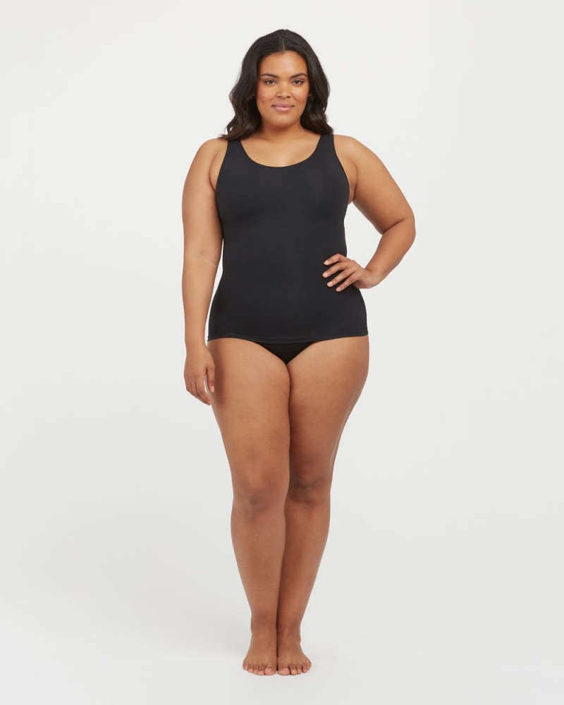 Spanx Socialight Tank Top Black | 89675-WGHE