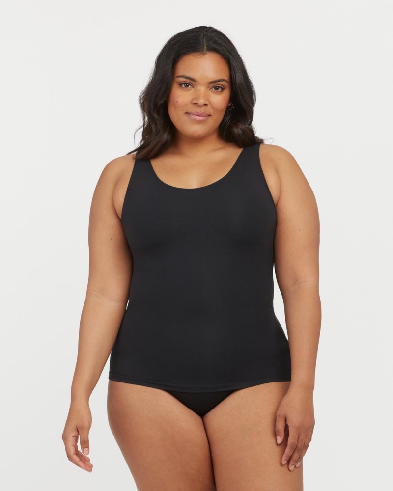 Spanx Socialight Tank Top Black | 89675-WGHE