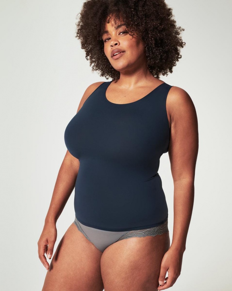 Spanx Socialight Tank Top Navy | 84297-CBXS