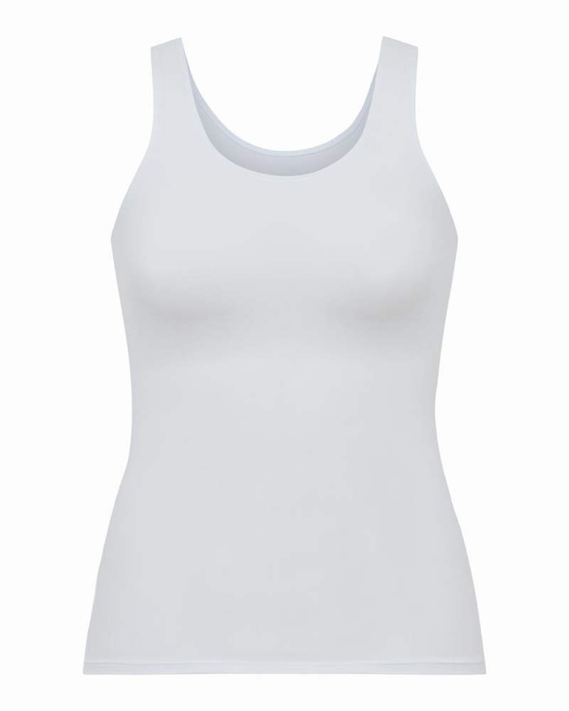 Spanx Socialight Tank Top White | 01283-IJOU