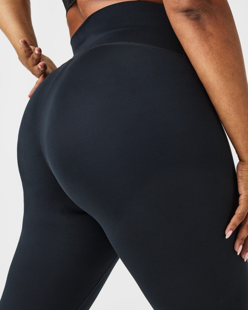 Spanx Soft & Smooth Active 7/8 Leggings Black | 97015-YAXJ